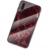 TPU+Glass чехол Luxury Marble для Xiaomi Mi 9 Pro Красный (3595)