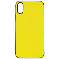 Кожаная накладка Epic Vivi Logo series для Apple iPhone XS Max (6.5'') Жовтий (3616)