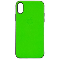 Кожаная накладка Epic Vivi Logo series для Apple iPhone XS Max (6.5'') Зелений (3617)