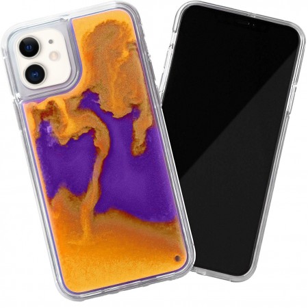 Неоновый чехол Neon Sand glow in the dark для Apple iPhone 11 (6.1'') Фіолетовий (3722)