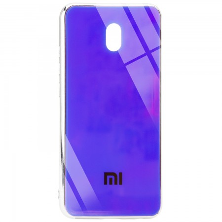 TPU+Glass чехол Gradient Rainbow с лого для Xiaomi Redmi 8a Фиолетовый (3740)