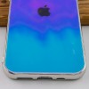 TPU+Glass чехол Gradient Rainbow с лого для Apple iPhone 11 Pro Max (6.5'') Блакитний (3749)