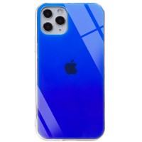 TPU+Glass чехол Gradient Rainbow с лого для Apple iPhone 11 Pro Max (6.5'') Синій (3751)