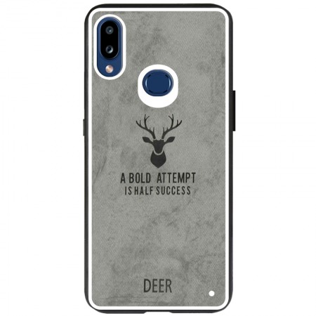 TPU+Textile чехол Deer для Samsung Galaxy A10s Сірий (3759)