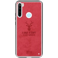 TPU+Textile чехол Deer для Xiaomi Redmi Note 8 Червоний (3762)
