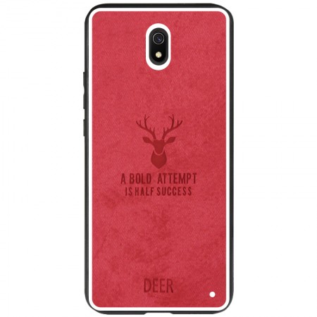 TPU+Textile чехол Deer для Xiaomi Redmi 8a Червоний (3767)