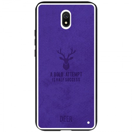 TPU+Textile чехол Deer для Xiaomi Redmi 8a Фіолетовий (3769)