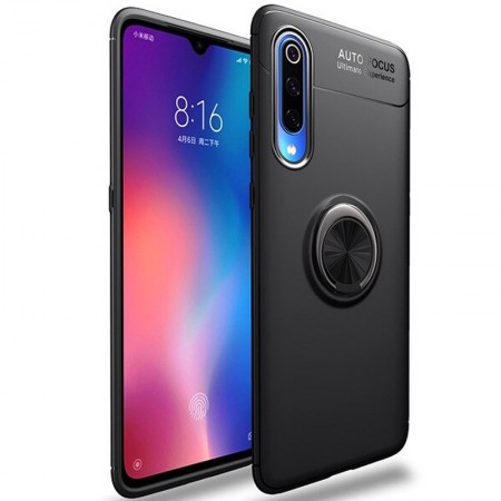 TPU чехол Deen ColorRing под магнитный держатель для Xiaomi Mi 9 Pro Чорний (3798)