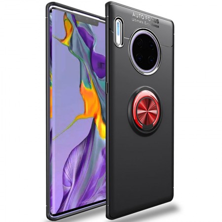 TPU чехол Deen ColorRing под магнитный держатель для Huawei Mate 30 Черный (3799)