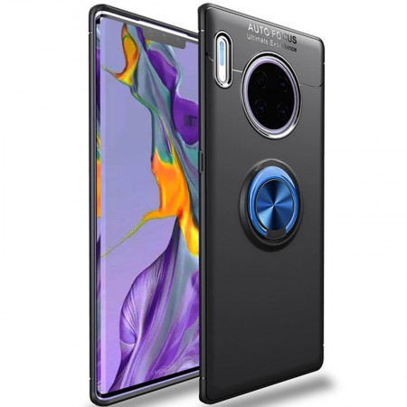 TPU чехол Deen ColorRing под магнитный держатель для Huawei Mate 30 Pro Черный (3803)