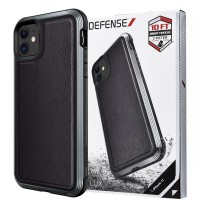 Чехол Defense Lux Series (TPU+Metal+Leather) для Apple iPhone 11 (6.1'') Черный (23395)