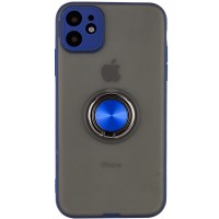 TPU-PC чехол Deen Shadow Ring series для Apple iPhone 11 (6.1'') Синій (12381)