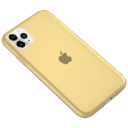 Силиконовый матовый полупрозрачный чехол для Apple iPhone 11 Pro (5.8'') Желтый (3904)