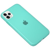 Силиконовый матовый полупрозрачный чехол для Apple iPhone 11 Pro Max (6.5'') Голубой (3911)