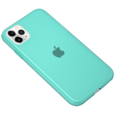 Силиконовый матовый полупрозрачный чехол для Apple iPhone 11 Pro Max (6.5'') Блакитний (3911)