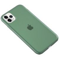 Силиконовый матовый полупрозрачный чехол для Apple iPhone 11 Pro Max (6.5'') Зелёный (3913)