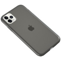 Силиконовый матовый полупрозрачный чехол для Apple iPhone 11 Pro Max (6.5'') Черный (3918)