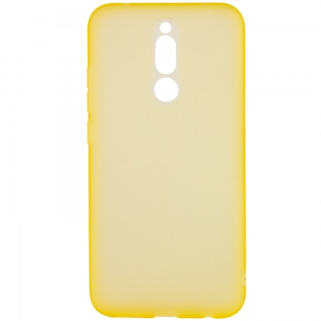 Силиконовый матовый полупрозрачный чехол для Xiaomi Redmi 8a Жовтий (3919)