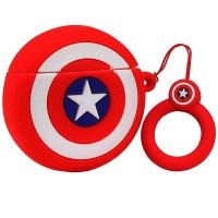 Силіконовий футляр Marvel & DC series для навушників AirPods 1/2 + кільце З малюнком (44408)