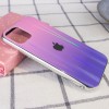 TPU+Glass чехол Gradient Aurora с лого для Apple iPhone 11 Pro (5.8'') Розовый (4037)