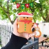 Силиконовый футляр Happy New Year с кольцом для наушников AirPods З малюнком (4092)