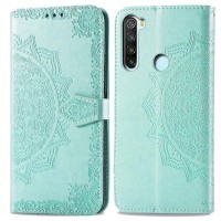 Кожаный чехол (книжка) Art Case с визитницей для Xiaomi Redmi Note 8T Бірюзовий (4095)