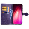 Кожаный чехол (книжка) Art Case с визитницей для Xiaomi Redmi Note 8T Фиолетовый (4098)