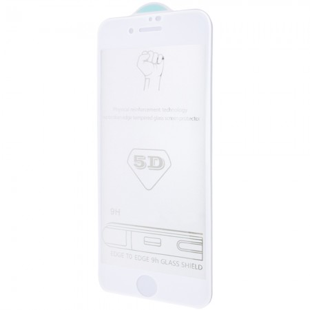 Защитное стекло 5D Hard (full glue) (тех.пак) для Apple iPhone 7 plus / 8 plus (5.5'') Белый (16673)