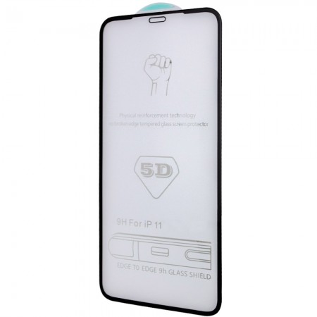 Защитное стекло 5D Hard (full glue) (тех.пак) для Apple iPhone 11 (6.1'') / XR Черный (17729)