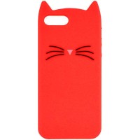 Силиконовая накладка 3D Cat для Apple iPhone 7 plus / 8 plus (5.5'') Красный (16134)