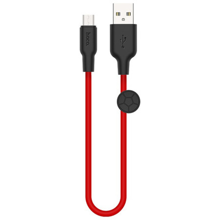 Дата кабель Hoco X21 Plus Silicone MicroUSB Cable (0.25m) Чорний (13969)