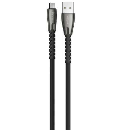 Дата кабель Hoco U58 Core Micro USB Cable (1.2m) Чорний (13971)