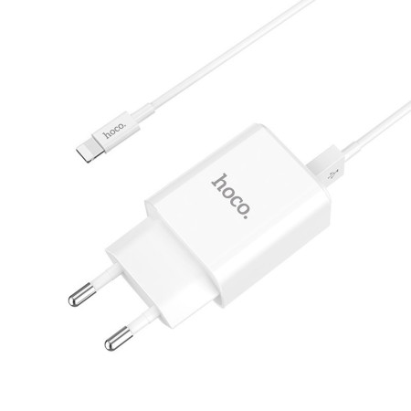 СЗУ Hoco C62A Victoria 2.1A 2USB + cable Lightning Білий (27960)