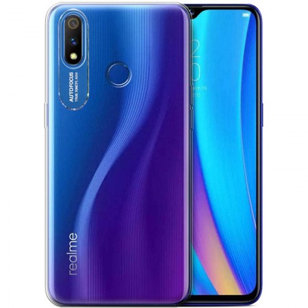 TPU чехол Epic clear flash для Realme 3 Синий (4272)