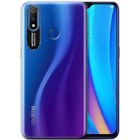 TPU чехол Epic clear flash для Realme 3 Чорний (4273)