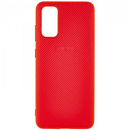 TPU чехол Fiber Logo для Samsung Galaxy S20 Красный (4323)