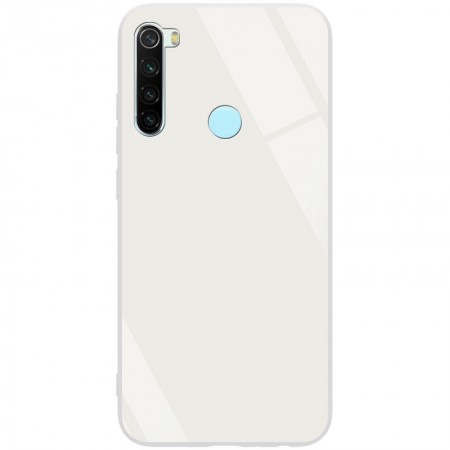 TPU+Glass чехол GLOSSY для Xiaomi Redmi Note 8 Белый (4449)