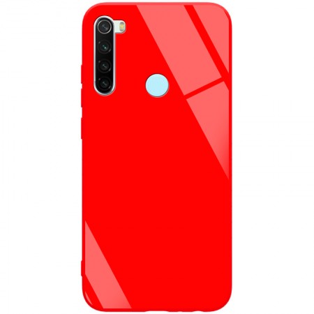 TPU+Glass чехол GLOSSY для Xiaomi Redmi Note 8 Красный (12418)