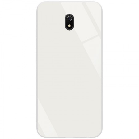 TPU+Glass чехол GLOSSY для Xiaomi Redmi 8a Белый (4457)