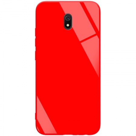 TPU+Glass чехол GLOSSY для Xiaomi Redmi 8a Красный (4459)