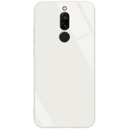 TPU+Glass чехол GLOSSY для Xiaomi Redmi 8 Белый (4454)