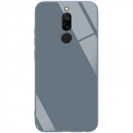 TPU+Glass чехол GLOSSY для Xiaomi Redmi 8 Серый (4456)