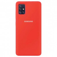 Чехол Silicone Cover Full Protective (AA) для Samsung Galaxy A51 Червоний (4472)