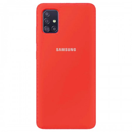 Чехол Silicone Cover Full Protective (AA) для Samsung Galaxy A51 Красный (4472)