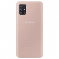Чехол Silicone Cover Full Protective (AA) для Samsung Galaxy A51 Рожевий (4473)