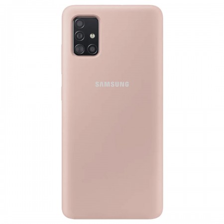 Чехол Silicone Cover Full Protective (AA) для Samsung Galaxy A51 Розовый (4473)