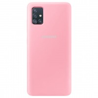 Чехол Silicone Cover Full Protective (AA) для Samsung Galaxy A51 Рожевий (4474)