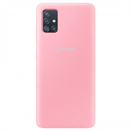 Чехол Silicone Cover Full Protective (AA) для Samsung Galaxy A51 Розовый (4474)