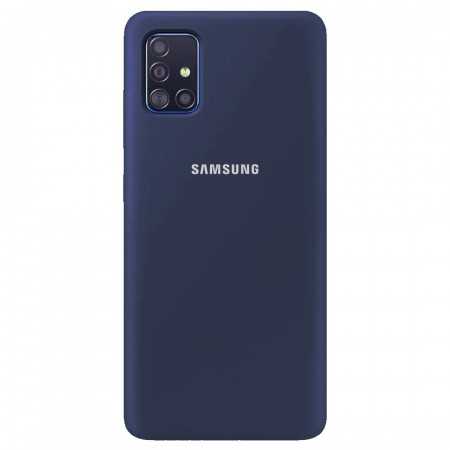 Чехол Silicone Cover Full Protective (AA) для Samsung Galaxy A51 Синий (4476)