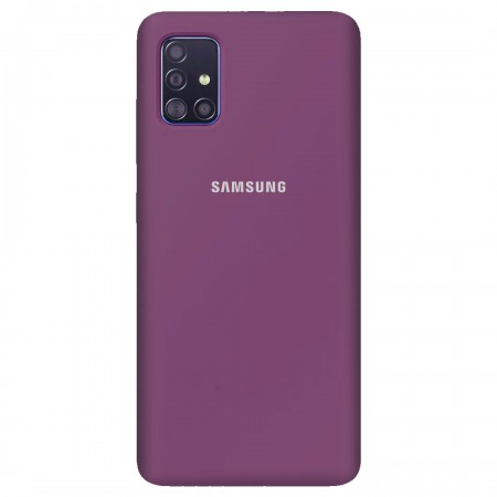 Чехол Silicone Cover Full Protective (AA) для Samsung Galaxy A51 Фиолетовый (4478)